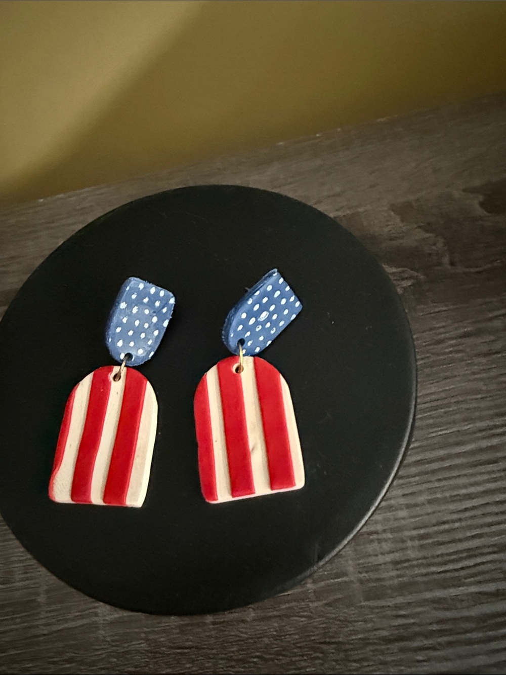 Kids Red & Blue Dangle Earrings with Starry Top - Brand:
